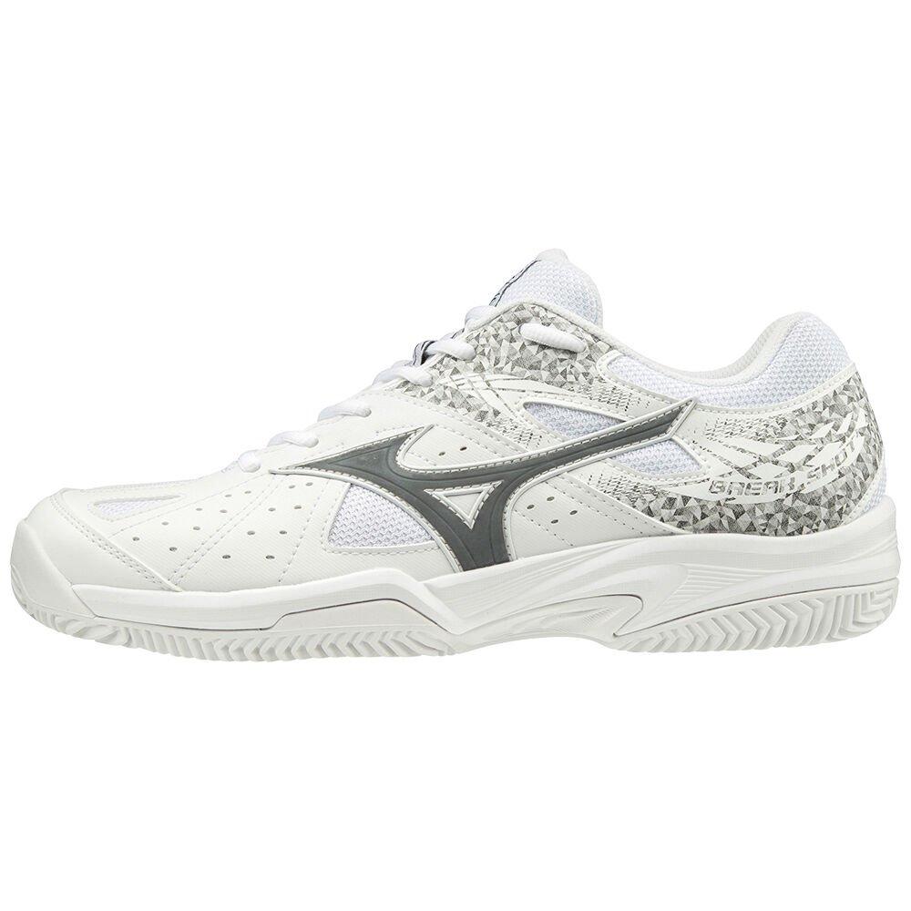 Mizuno Men's Tennis Shoes White/Black/White Break Shot 2 CC Shoes - 61GC192508